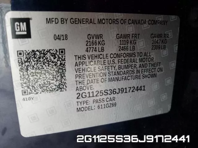 2G1125S36J9172441 фото 2