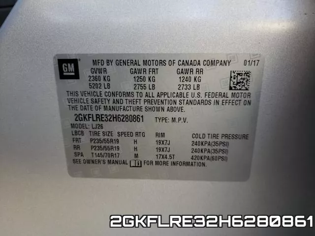 2GKFLRE32H6280861 фото 2