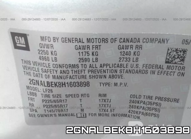 2GNALBEK8H1603898 фото 10