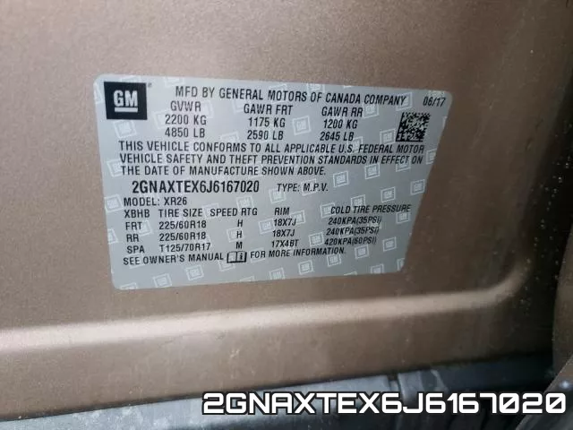 2GNAXTEX6J6167020 фото 2