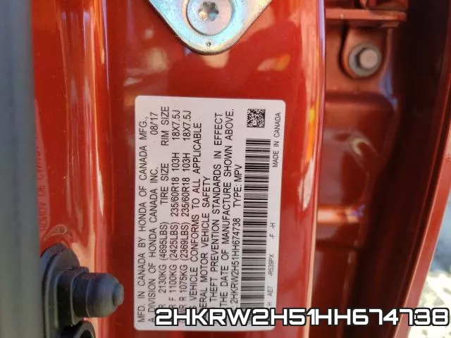 2HKRW2H51HH674738 фото 2
