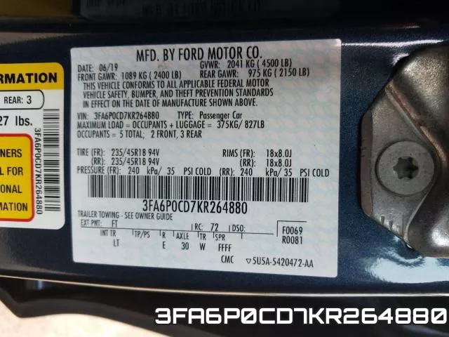 3FA6P0CD7KR264880 фото 2