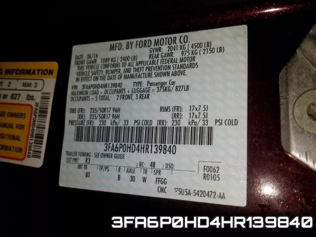 3FA6P0HD4HR139840 фото 2