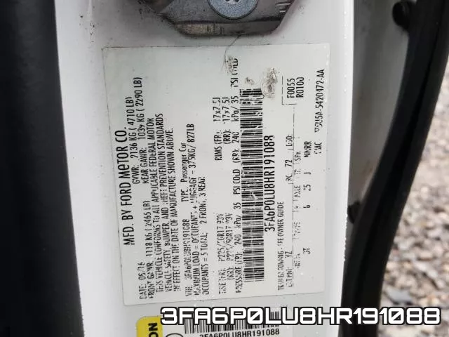 3FA6P0LU8HR191088 фото 2