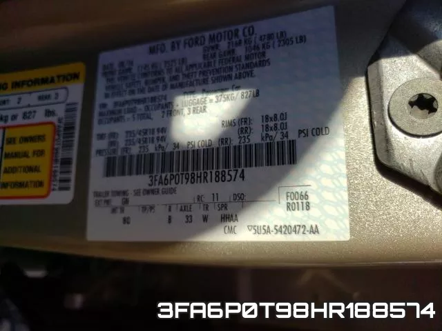 3FA6P0T98HR188574 фото 2