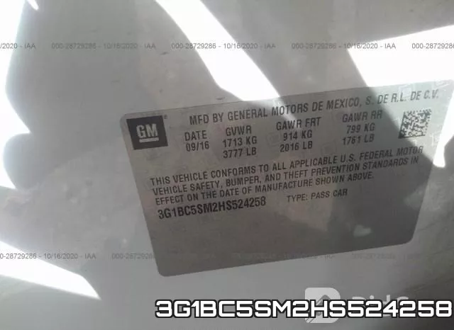3G1BC5SM2HS524258 фото 10