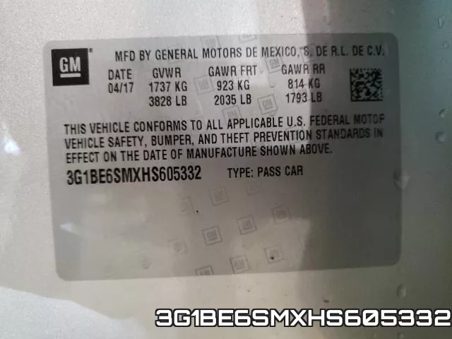 3G1BE6SMXHS605332 фото 2
