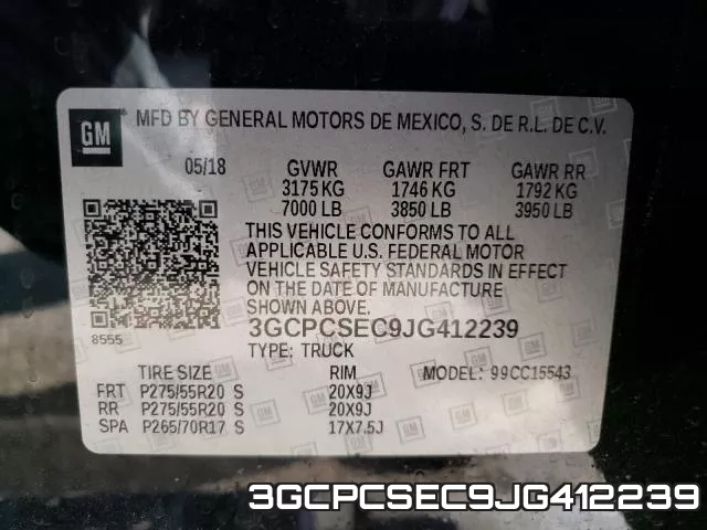 3GCPCSEC9JG412239 фото 2