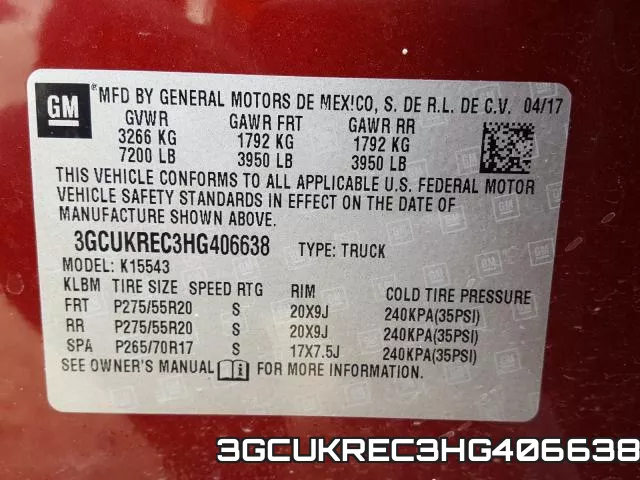 3GCUKREC3HG406638 фото 2