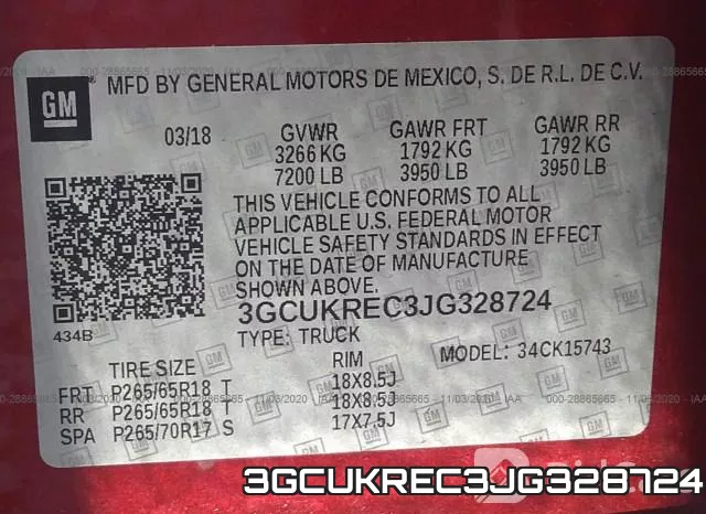 3GCUKREC3JG328724 фото 9