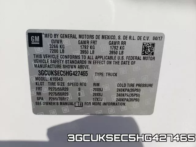 3GCUKSEC5HG427465 фото 2