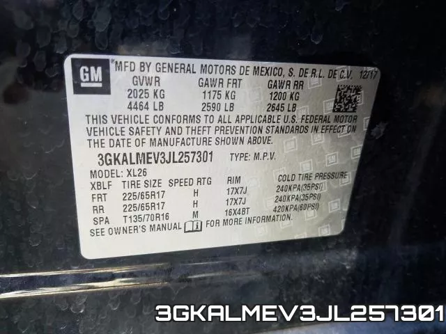 3GKALMEV3JL257301 фото 2