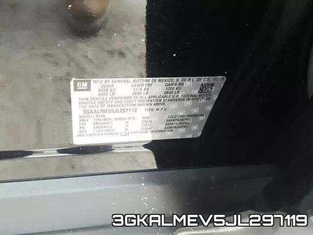 3GKALMEV5JL297119 фото 2