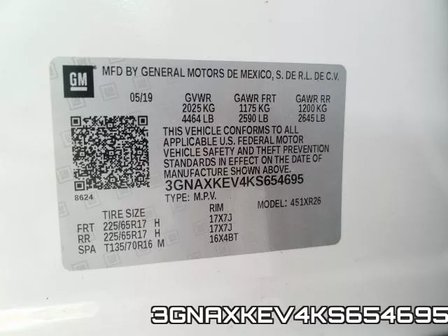 3GNAXKEV4KS654695 фото 2