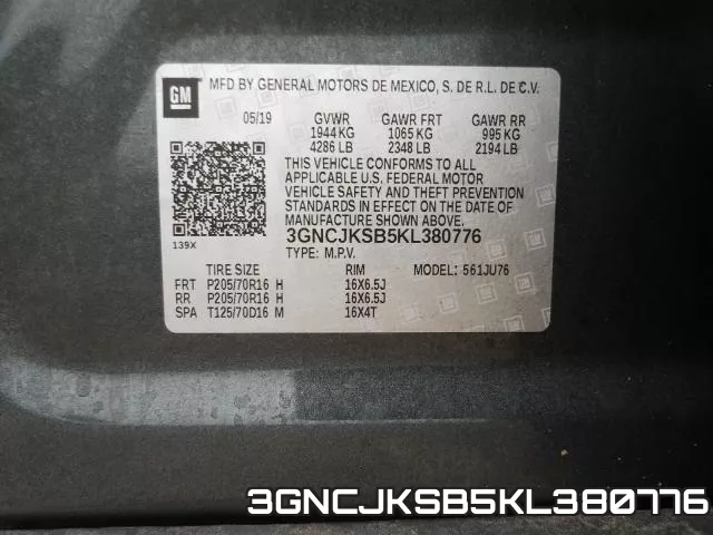3GNCJKSB5KL380776 фото 2