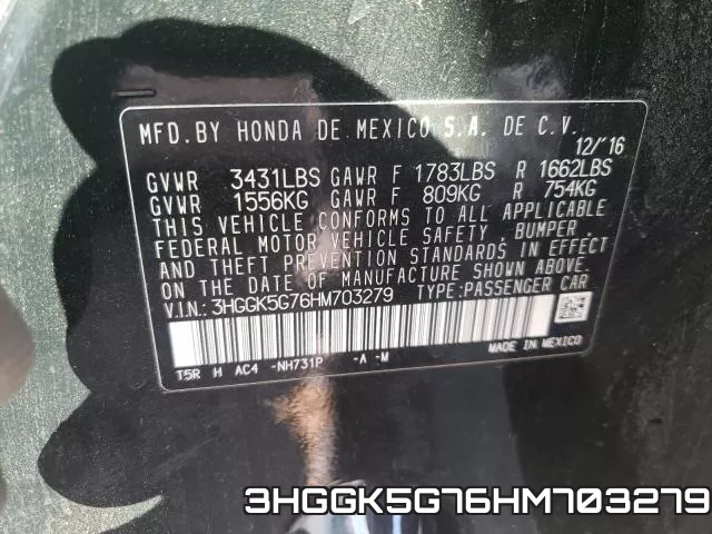 3HGGK5G76HM703279 фото 2