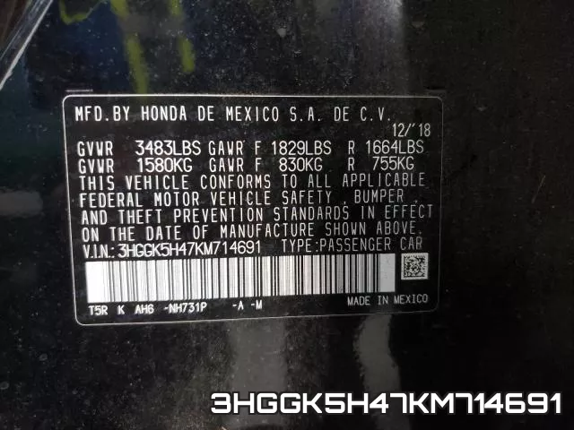 3HGGK5H47KM714691 фото 2