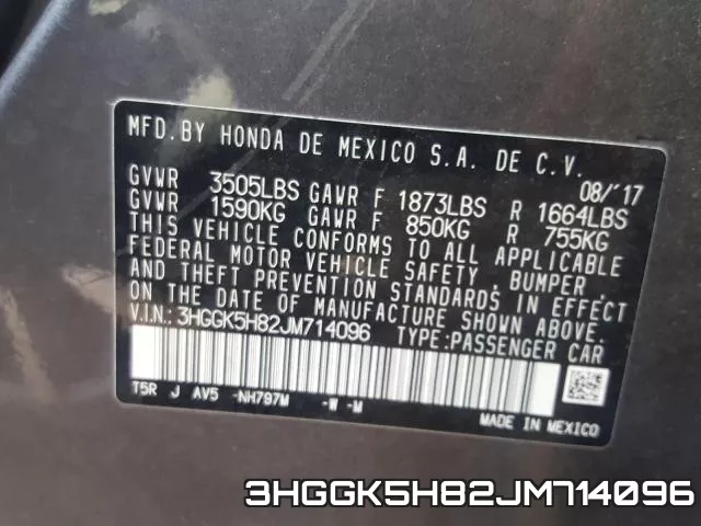 3HGGK5H82JM714096 фото 2