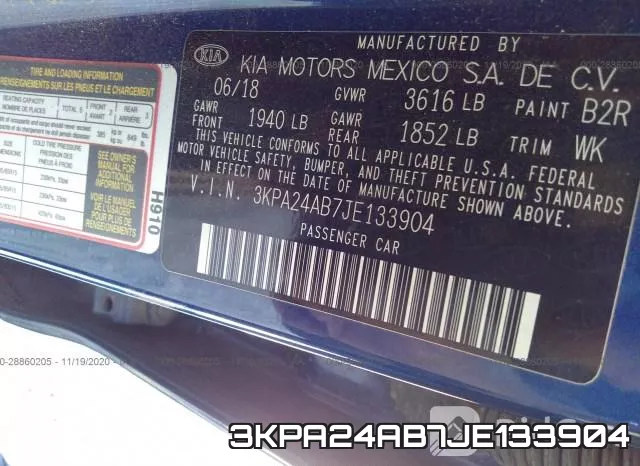 3KPA24AB7JE133904 фото 10