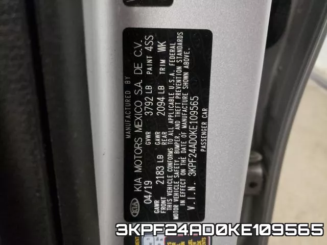3KPF24AD0KE109565 фото 2