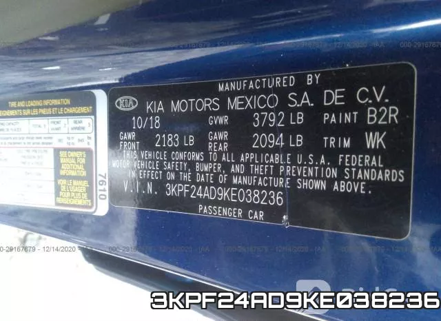 3KPF24AD9KE038236 фото 10