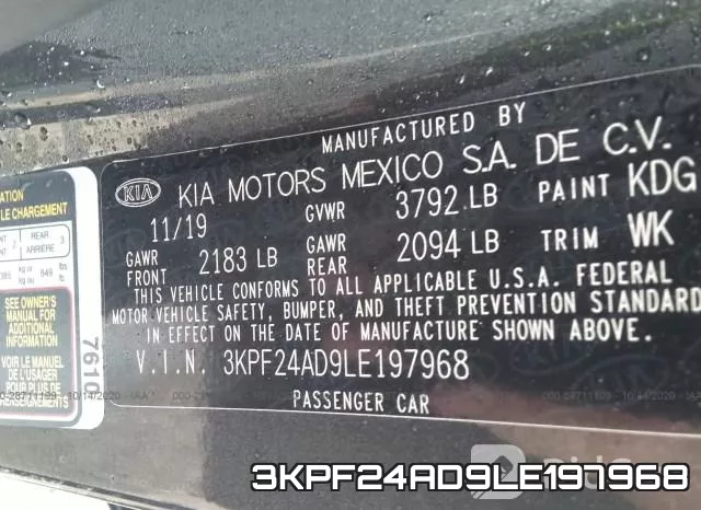 3KPF24AD9LE197968 фото 9