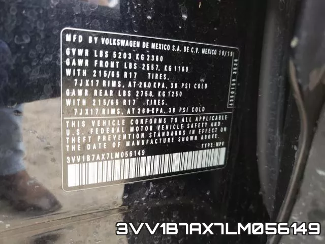 3VV1B7AX7LM056149 фото 2