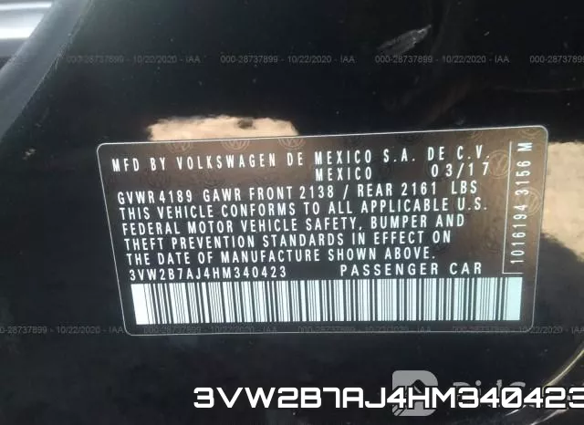 3VW2B7AJ4HM340423 фото 10