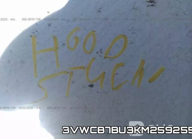 3VWCB7BU3KM259255 фото 2