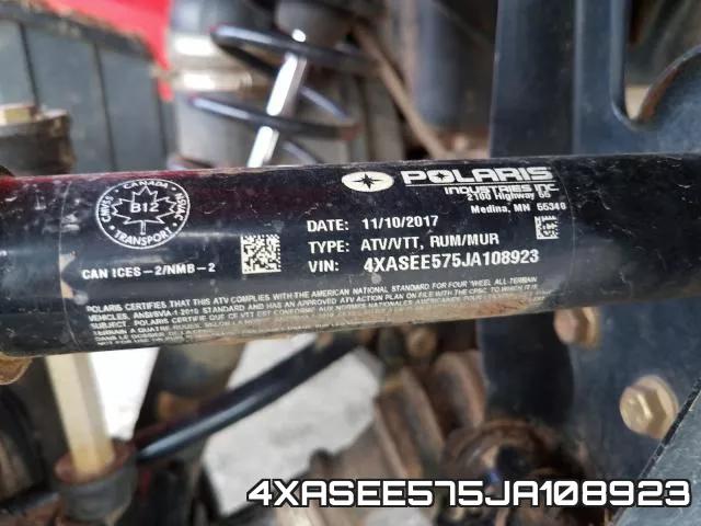 4XASEE575JA108923 фото 2