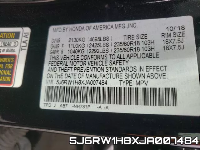 5J6RW1H8XJA007484 фото 2