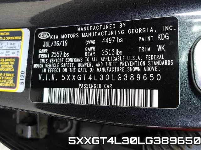 5XXGT4L30LG389650 фото 2