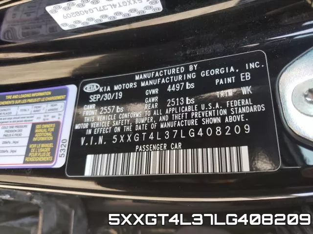 5XXGT4L37LG408209 фото 2