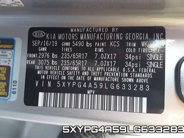 5XYPG4A59LG633283 фото 2