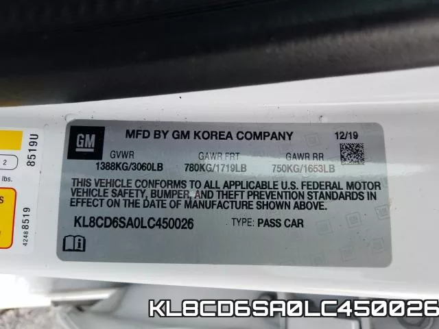 KL8CD6SA0LC450026 фото 2