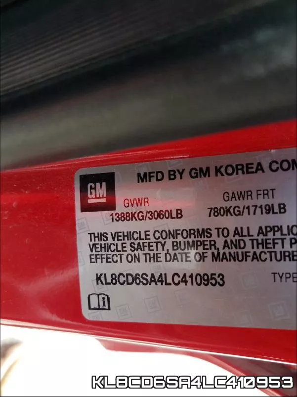 KL8CD6SA4LC410953 фото 2