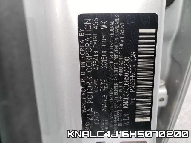 KNALC4J16H5070200 фото 2