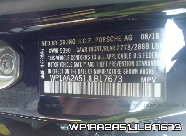 WP1AA2A51JLB17673 фото 10