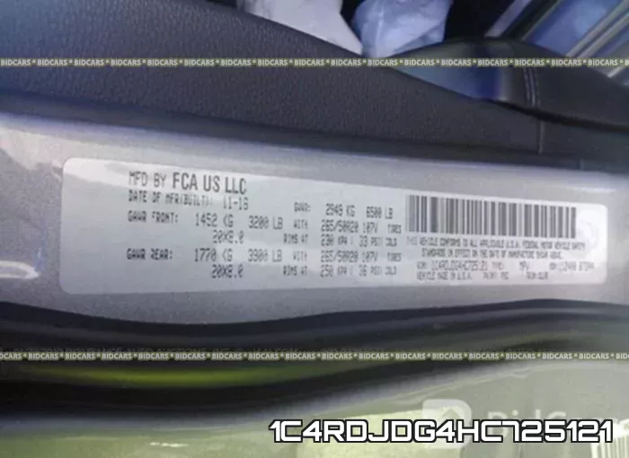 1C4RDJDG4HC725121 фото 10