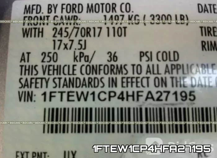 1FTEW1CP4HFA27195 фото 10