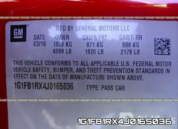 1G1FB1RX4J0165036 фото 9