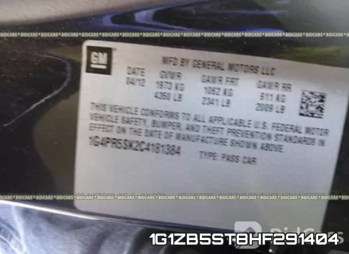 1G1ZB5ST8HF291404 фото 10