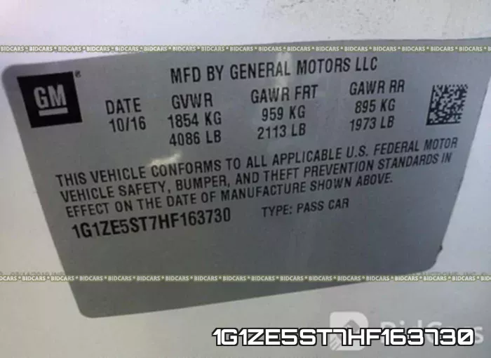 1G1ZE5ST7HF163730 фото 10