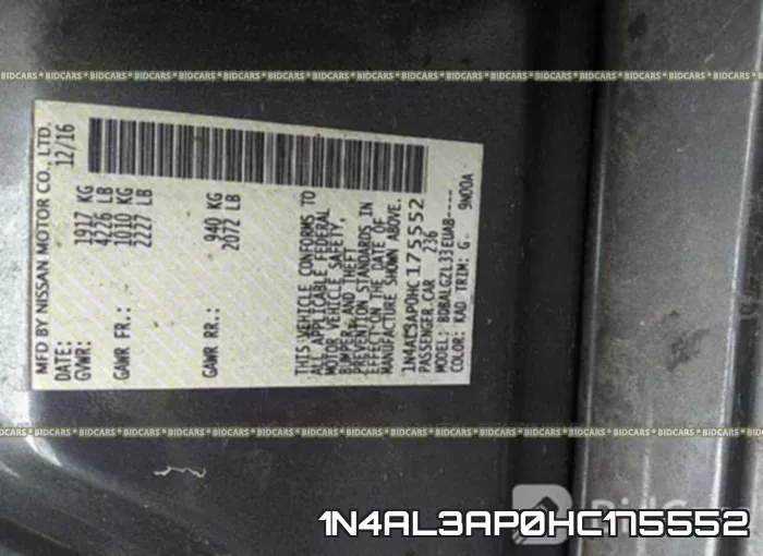 1N4AL3AP0HC175552 фото 10