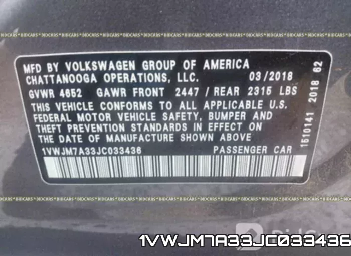 1VWJM7A33JC033436 фото 10