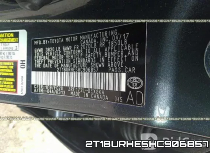 2T1BURHE5HC906857 фото 10
