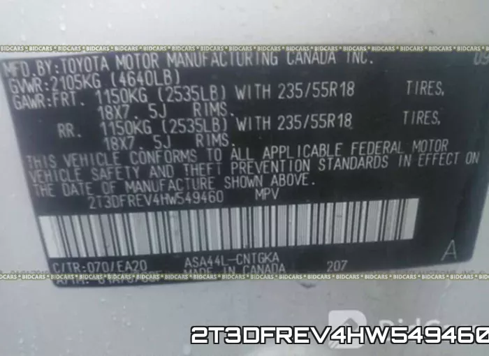 2T3DFREV4HW549460 фото 10