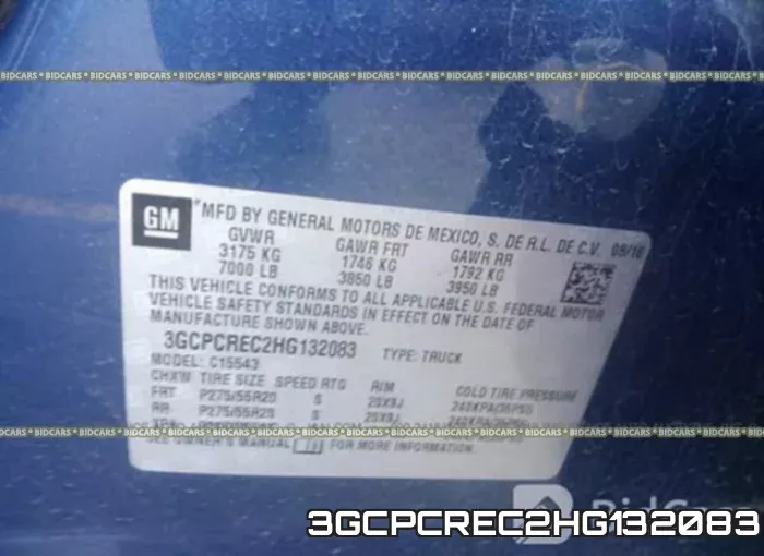 3GCPCREC2HG132083 фото 10