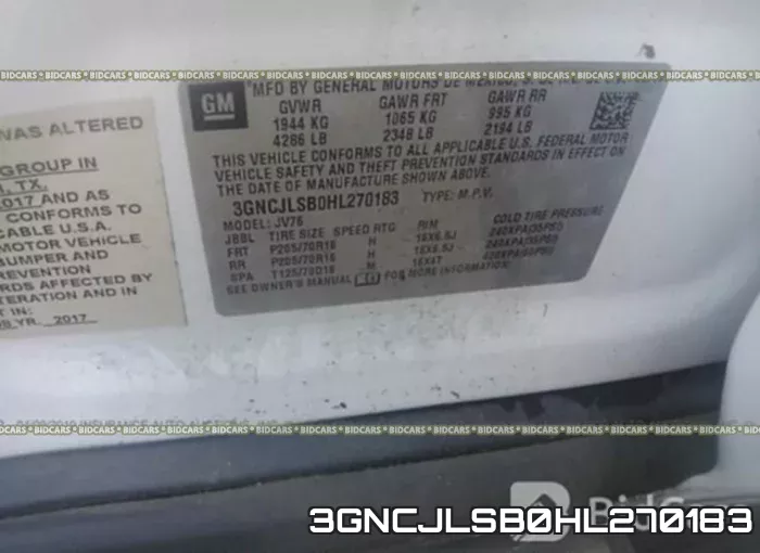 3GNCJLSB0HL270183 фото 10
