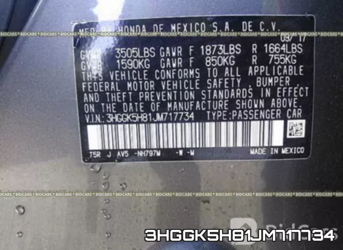 3HGGK5H81JM717734 фото 10